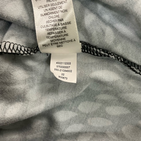 Chico's Dress Womens 1 Black White 'Pretty Petal Ellie' Tiered Midi Stretch Work - Picture 11 of 14